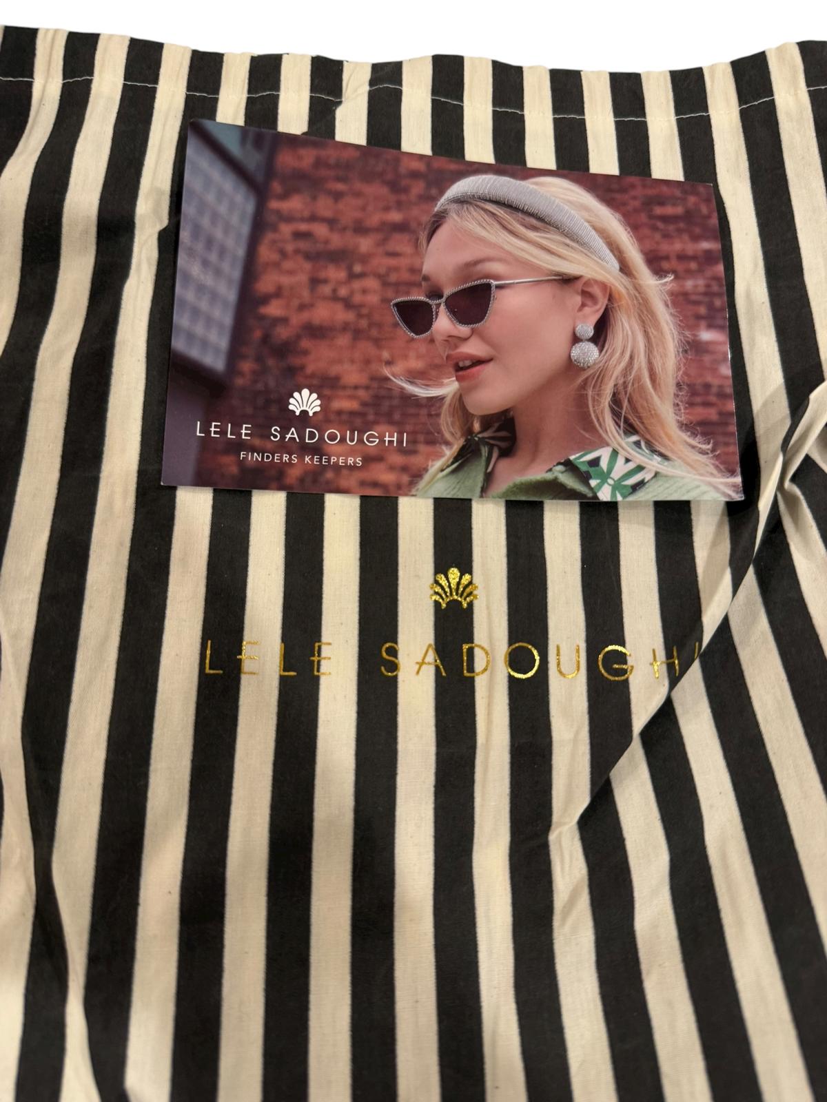 New Lele Sadoughi Embellished Wool Plaid Baseball Cap