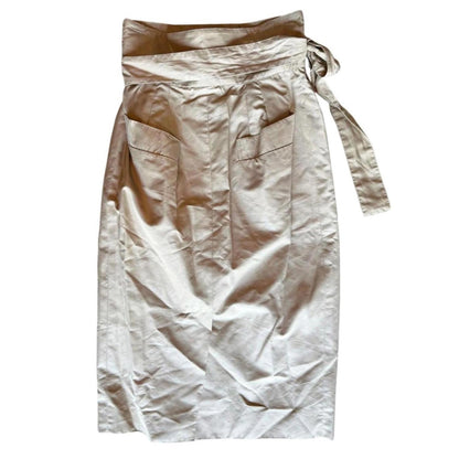 New Chloé Beige Cotton Skirt, Size 36 (US 4)