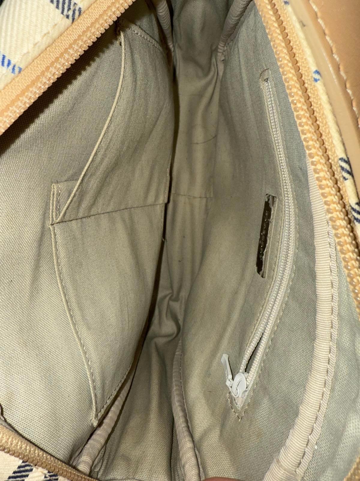 Burberry Nova Check Shoulder Bag Canvas Beige Shoulder Bag