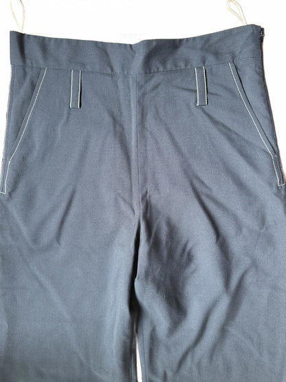 New Marni Women's Wide Leg Pants Black, Size 40