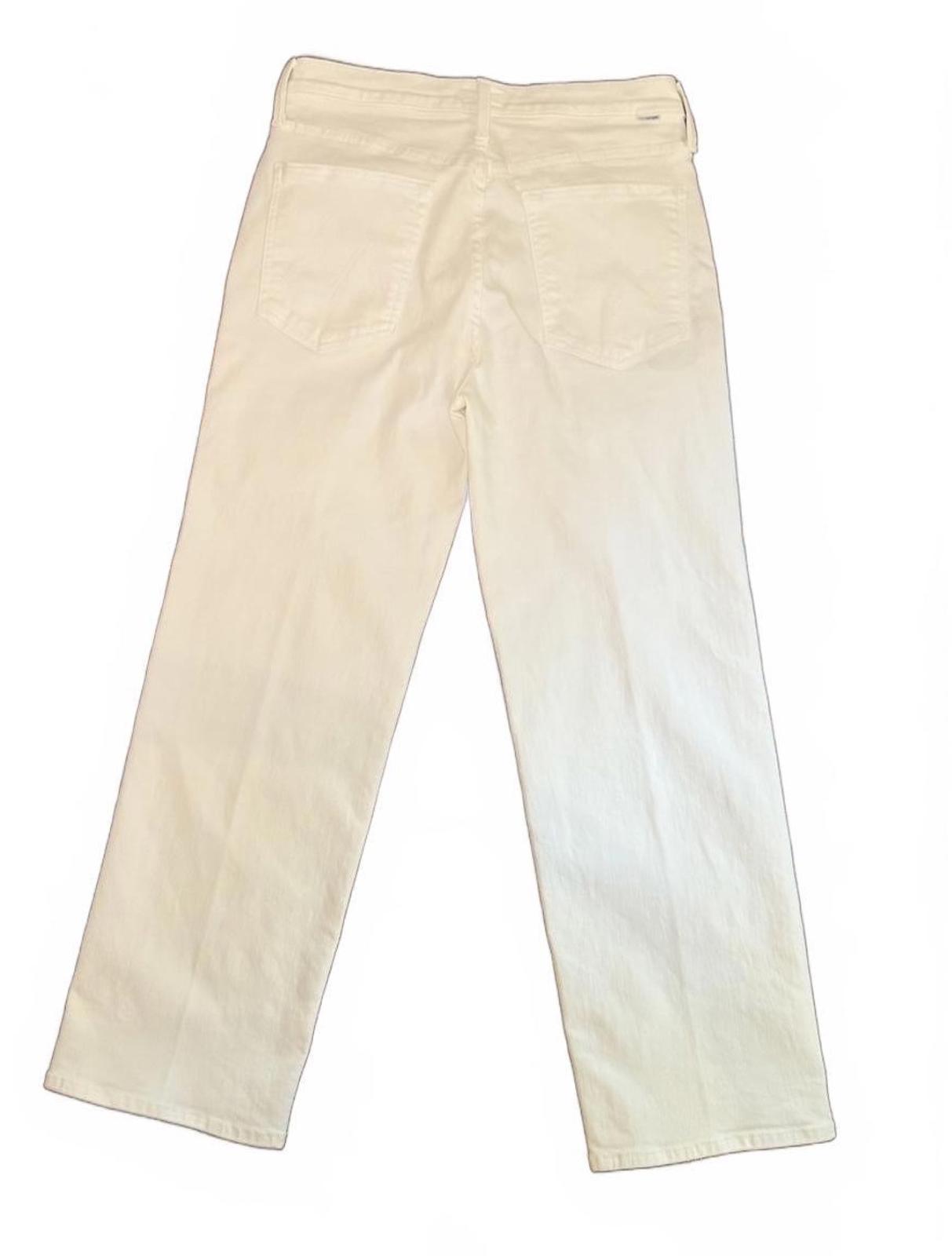 New Mother White Straight Jeans, size 30