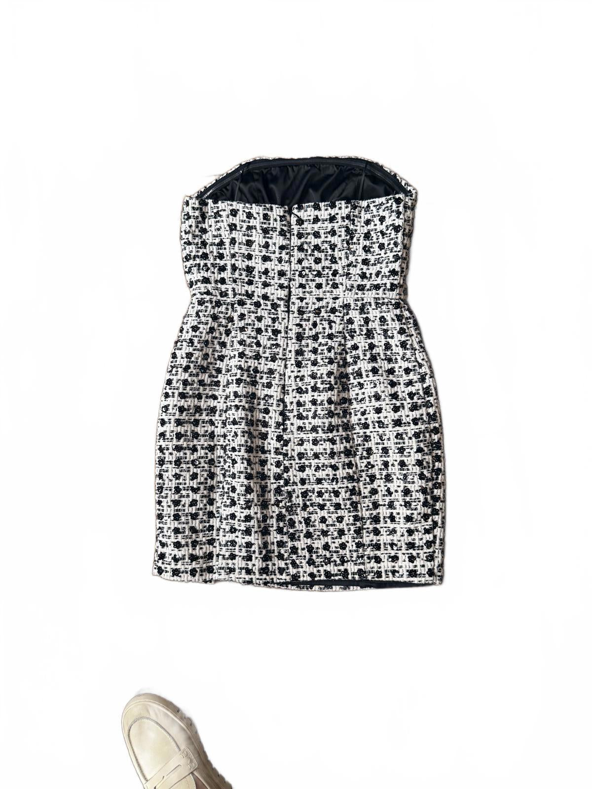 Amanda Uprichard Strapless Tweed Mini Dress XS