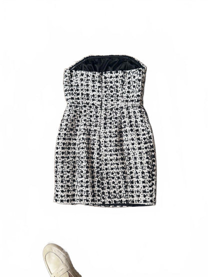 Amanda Uprichard Strapless Tweed Mini Dress XS