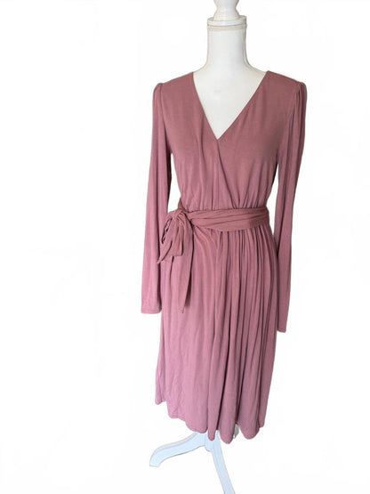 New Rebecca Taylor Long Sleeve Dress with Waist Tie, size Medium