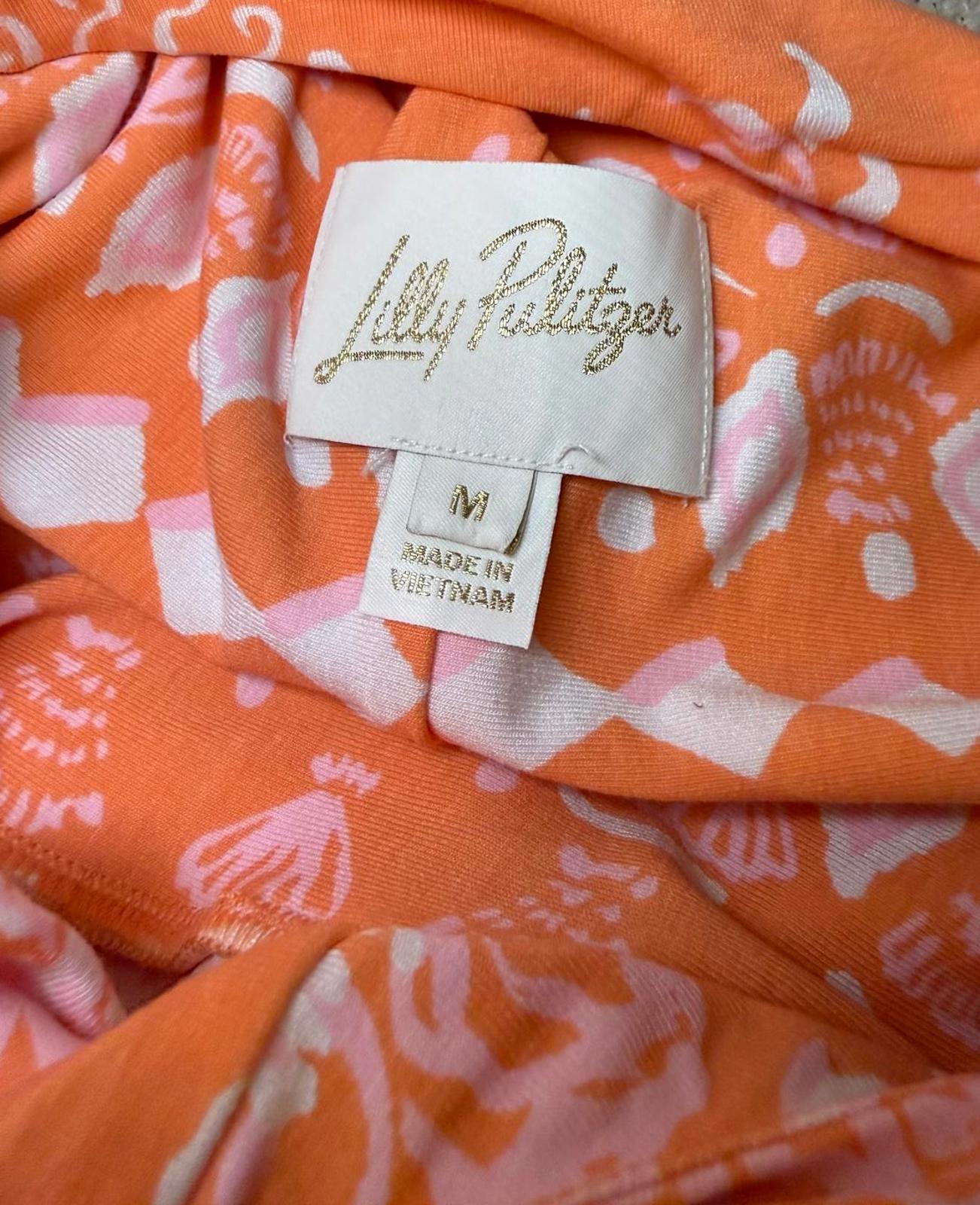 Lilly Pulitzer Montecito Mixed Print Cross-Neck Maxi Dress, Medium
