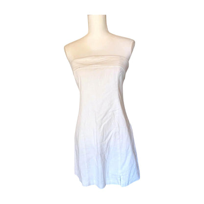BP New White Strapless Mini Dress, Large