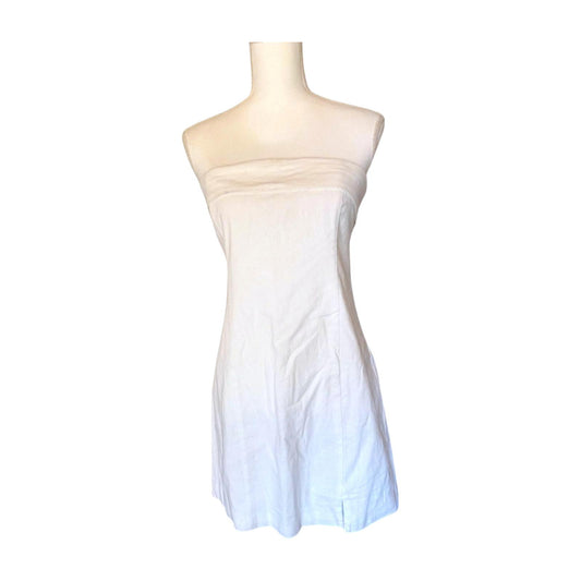 BP New White Strapless Mini Dress, Large
