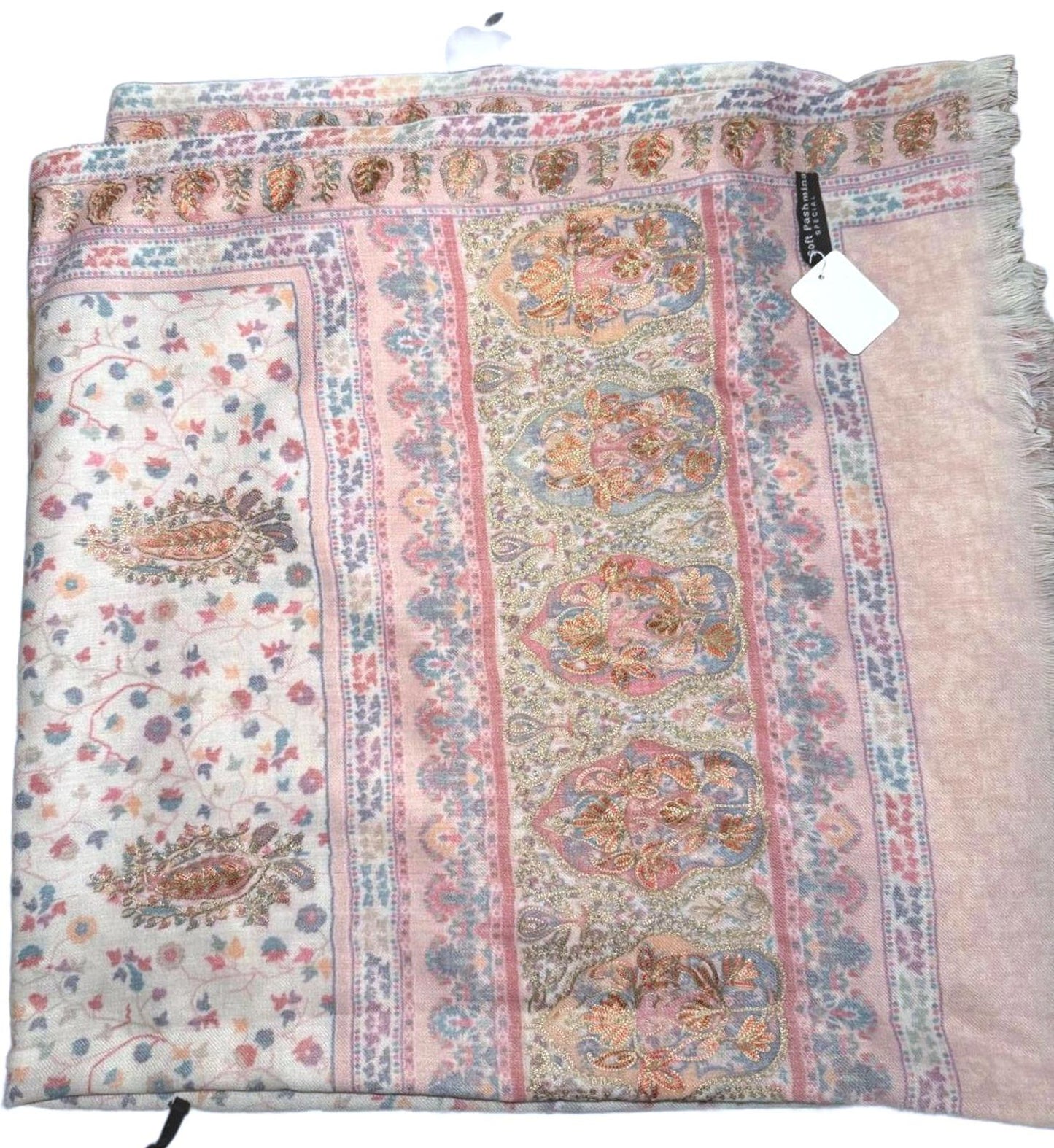 Pashmina New in Pink, Purple, Gold and Ivory