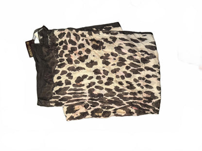 New Roberto Cavalli Leopard Print Women's Scarf