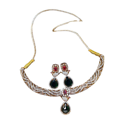 New Nazila Couture Crystal Bird Necklace and Earring Set