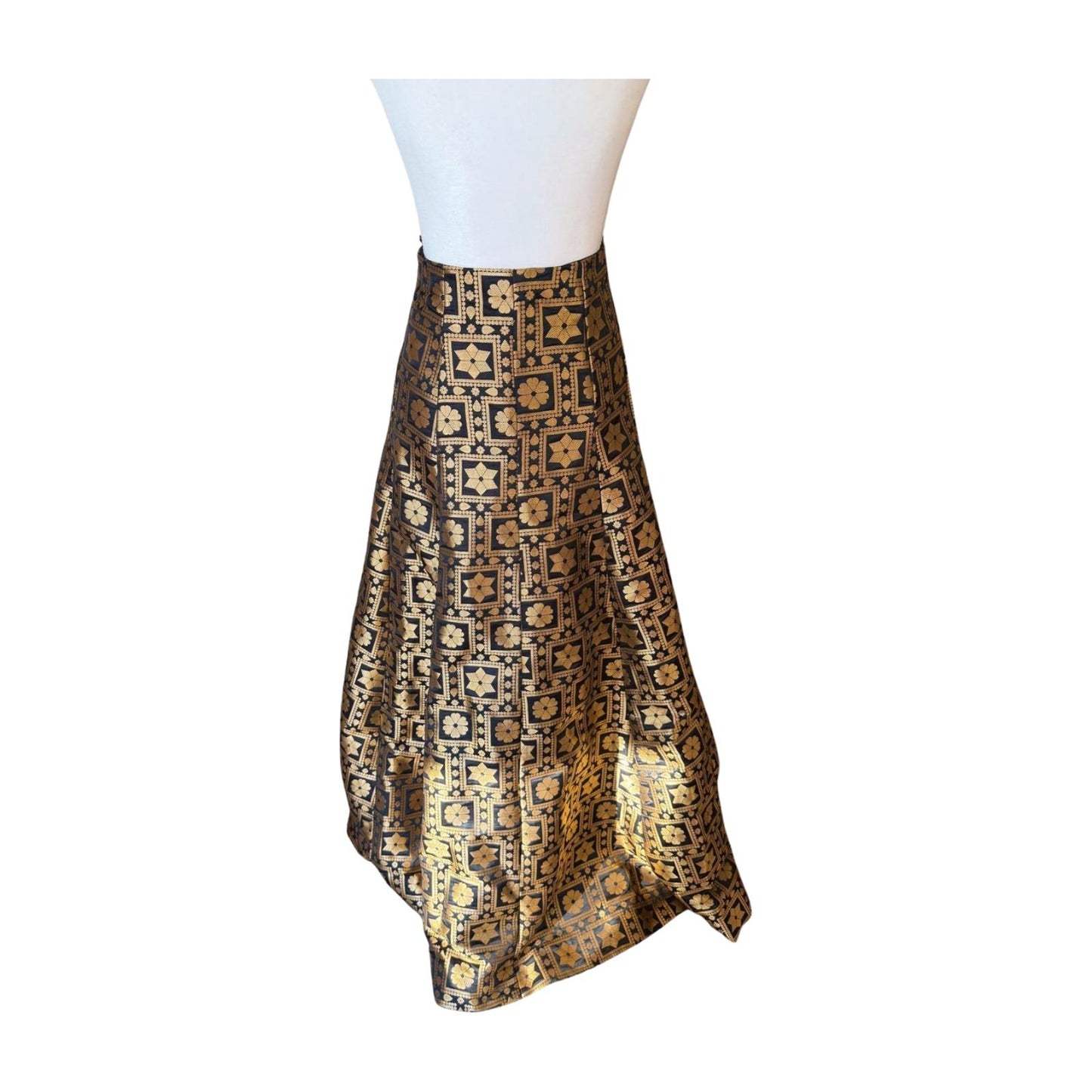 Nazila Couture Metallic Brocade Patterned Women's Skirt, size Large