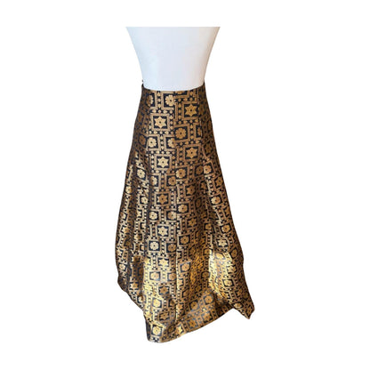 Nazila Couture Metallic Brocade Patterned Women's Skirt, size Large