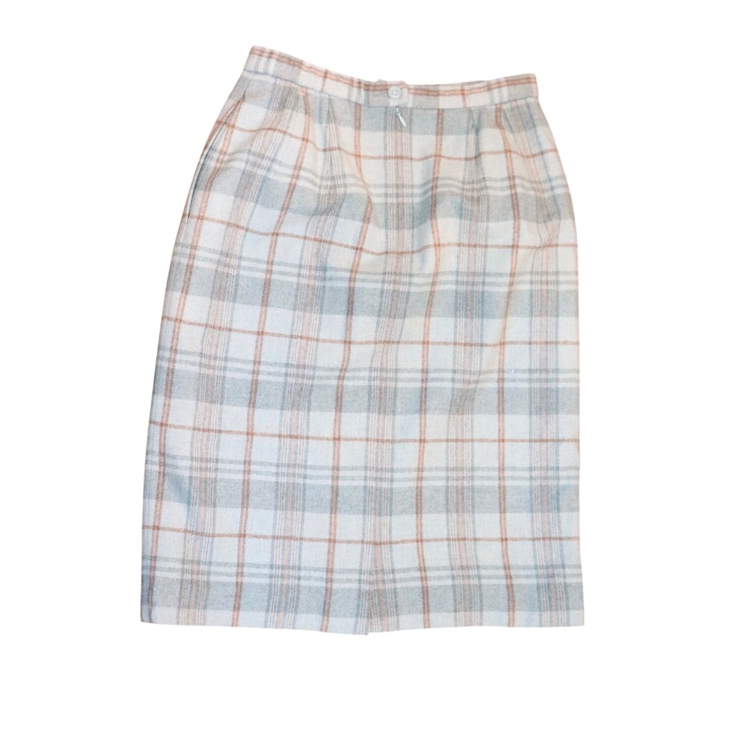 Pendleton Vintage Plaid Wool Pencil Skirt Petite, Size 8
