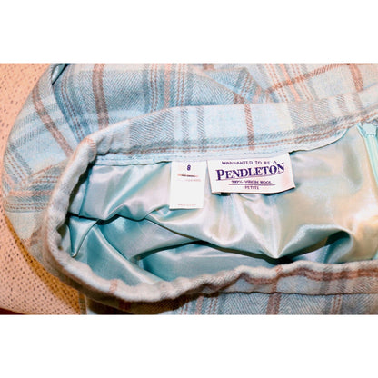 Pendleton Vintage Plaid Wool Pencil Skirt Petite, Size 8