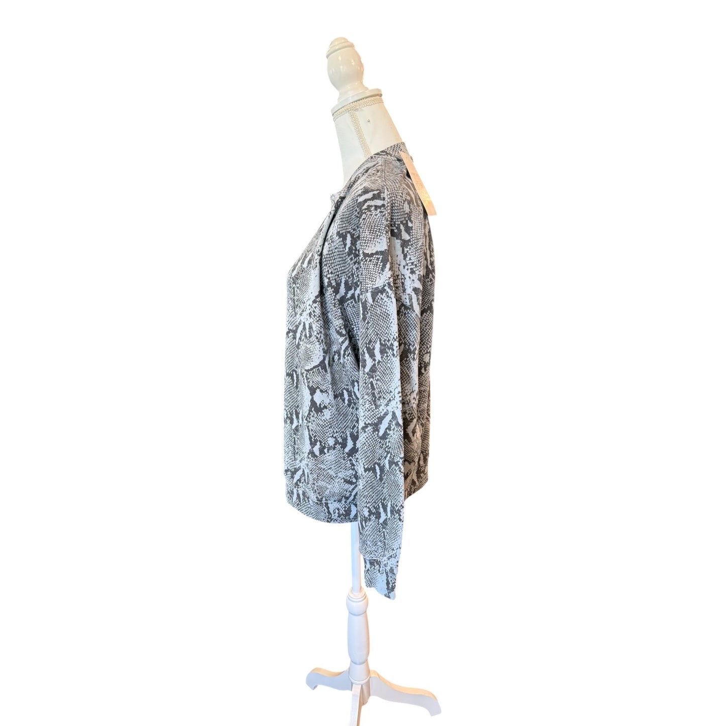 Anine Bing Python Print Miles Sweatshirt, Small NWT Oversized SAMPLE