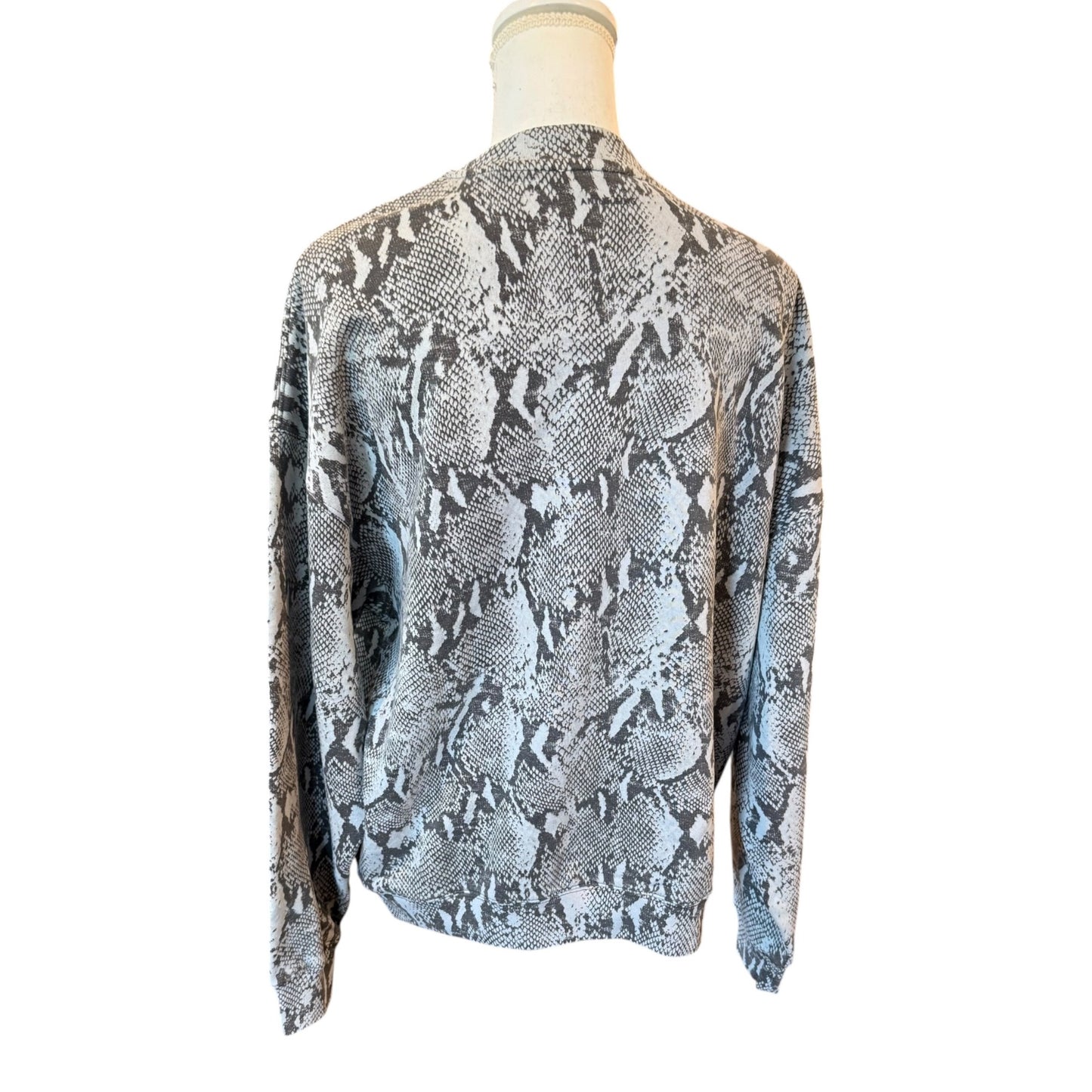 Anine Bing Python Print Miles Sweatshirt, Small NWT Oversized SAMPLE