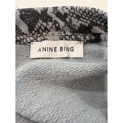 Anine Bing Python Print Miles Sweatshirt, Small NWT Oversized SAMPLE