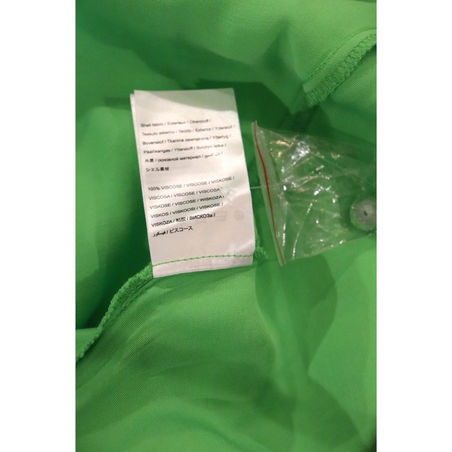 Farm Rio Lime Green Cutout Blouson-Sleeve Maxi Dress, Medium