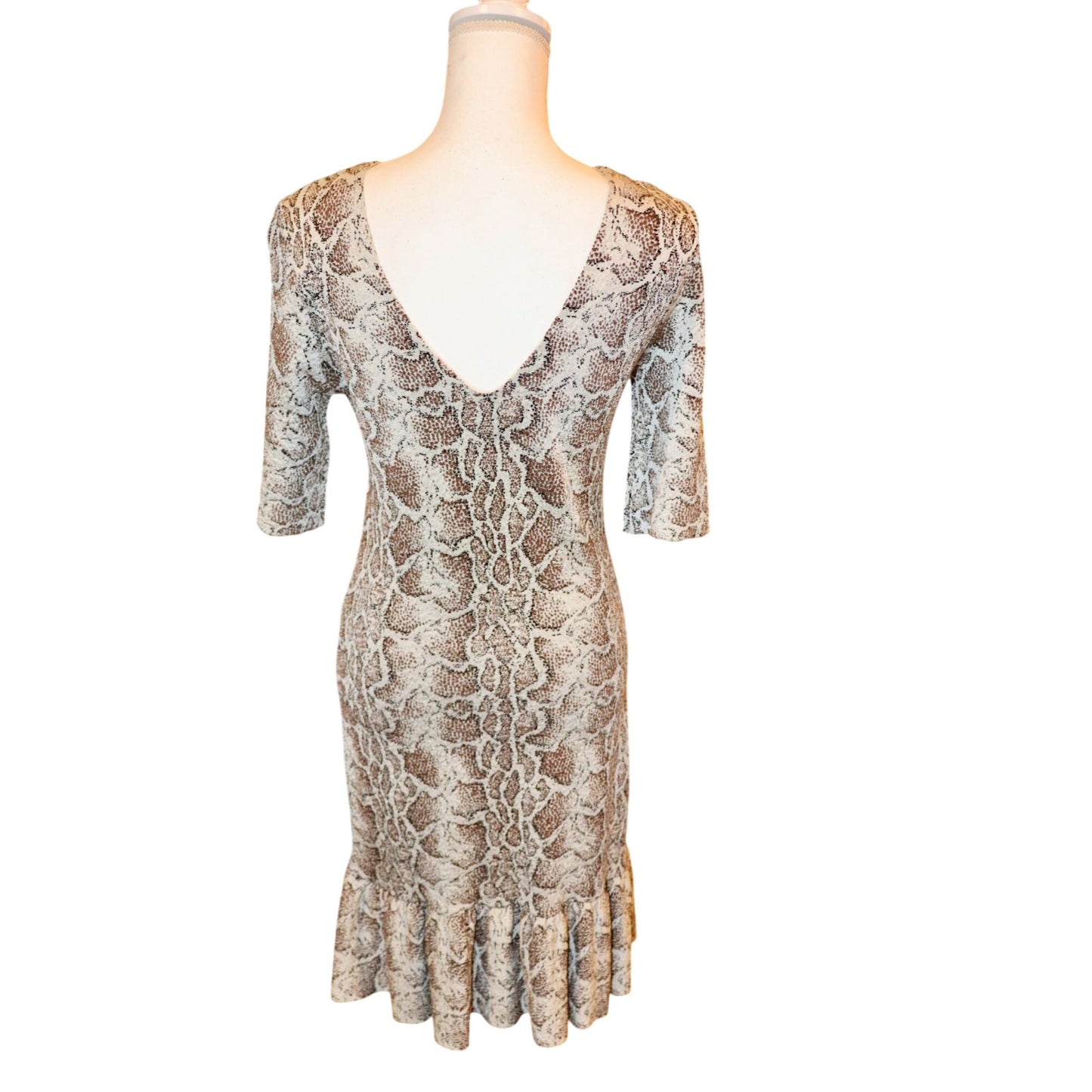 Chloé Snake Print Knit Mini Dress Size S NWT