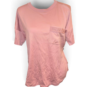 Moncler Dusty Pink Cotton Cinched-Back Pocket Top
