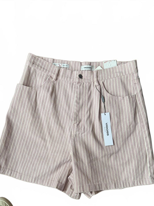 New Vigoss Women's High Rise Striped Casual Shorts, size 32