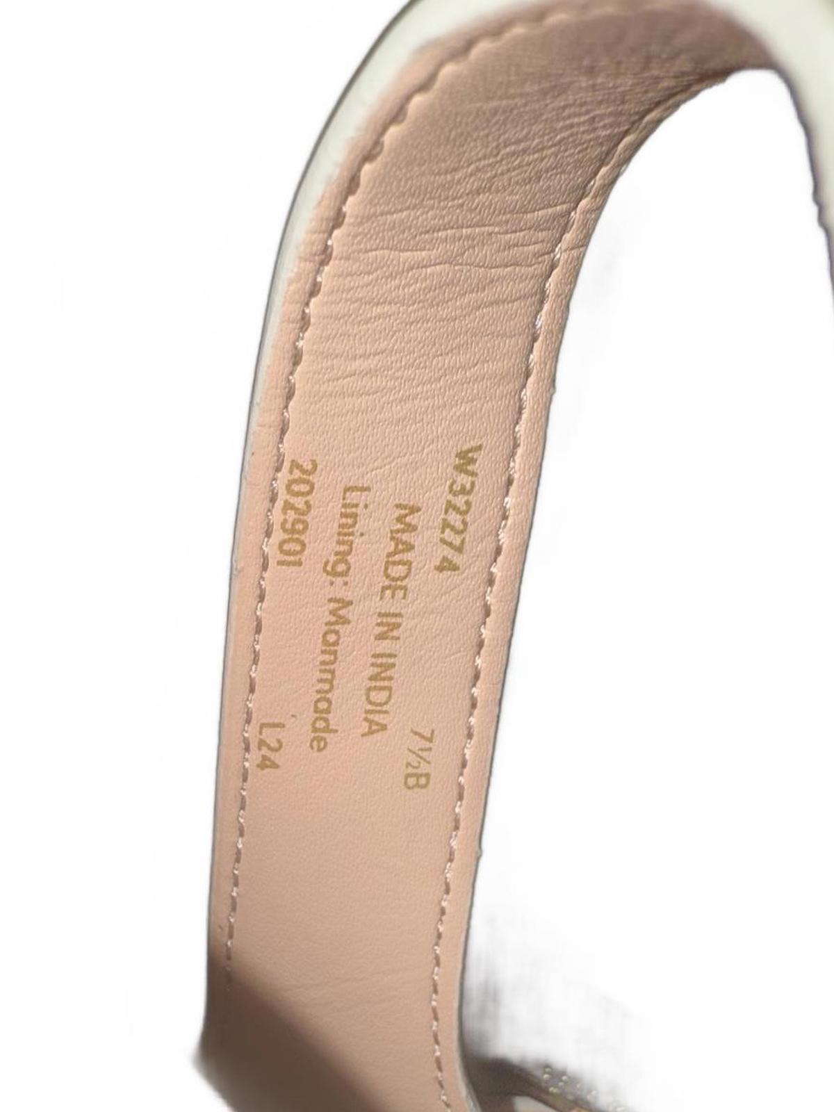 New Cole Haan Women's White Strappy Leather Sandals, 7.5