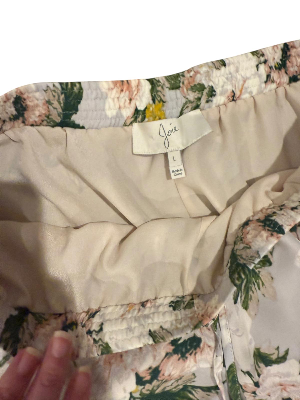 Joie Floral Print Silk Pants Size L