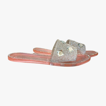 New Lauren Lorraine Embellished Jeweled Slides, size 7