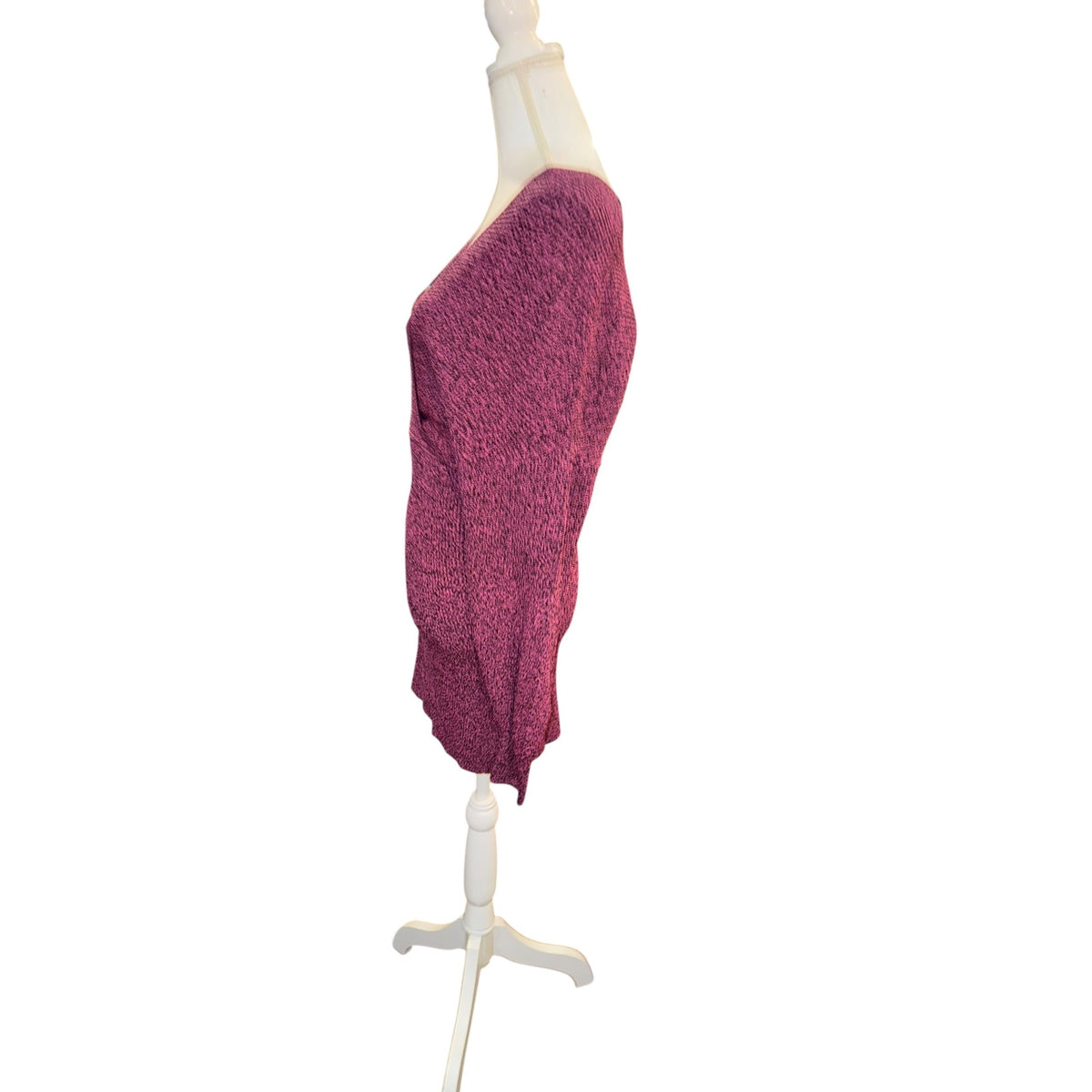 GANNI Puff-Sleeved Mini Dress in Carmine Rose, Small