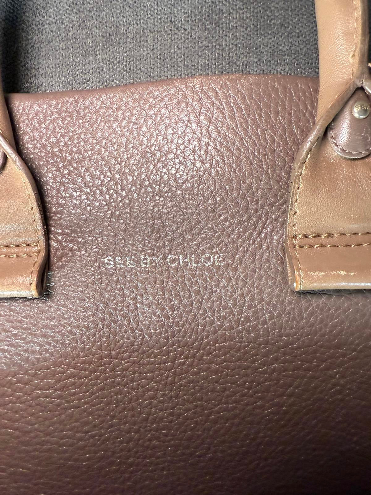 See By Chloé Brown Leather Tote Bag