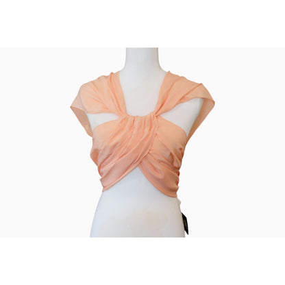 Patou Asymmetrical panel silk top, Size 40 NWT