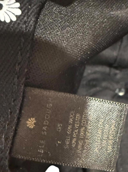 New Lele Sadoughi Embellished Wool Plaid Baseball Cap