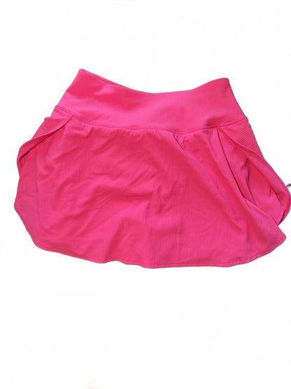 New Yogalicious Women's Pink Athletic Skirt with Built-in Shorts