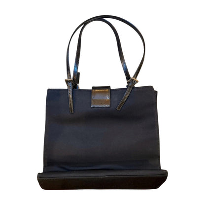 Fendi Black Neoprene & Leather Trim Shoulder Bag