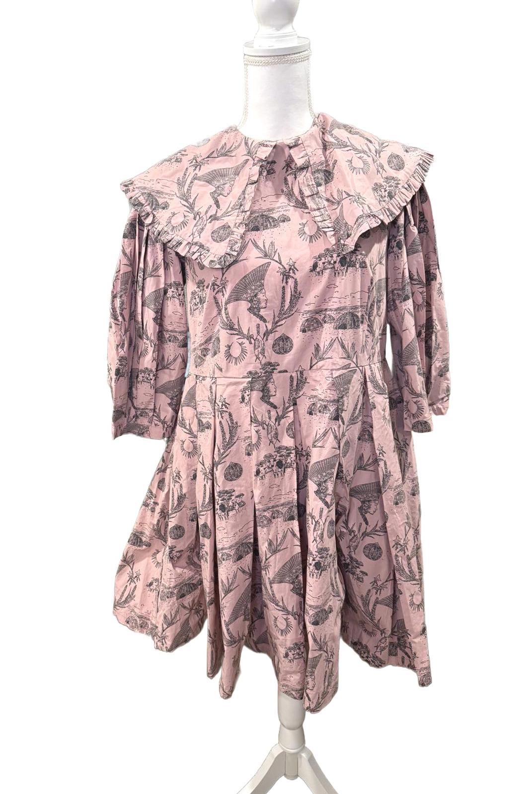 Sindiso Khumalo Net Sustain Pleated Cotton Dress, size 10 NWT