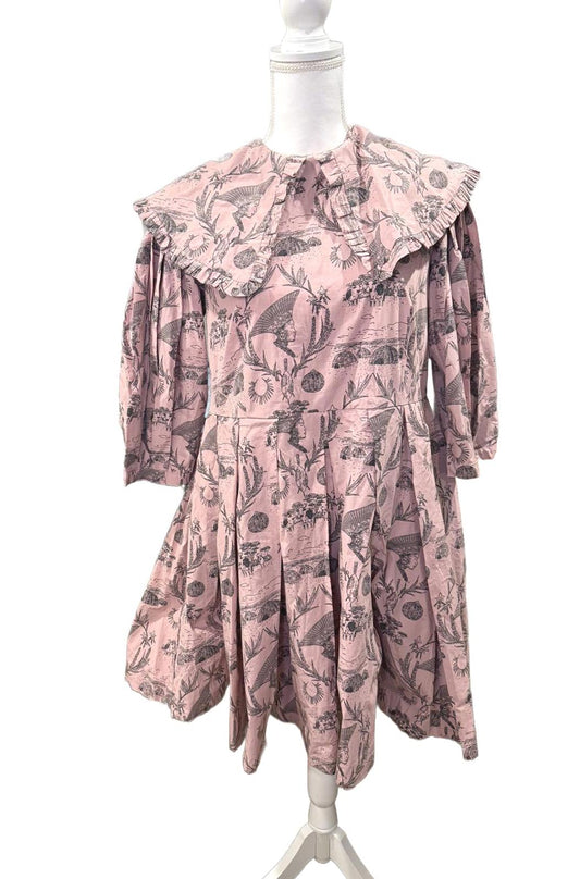 Sindiso Khumalo Net Sustain Pleated Cotton Dress, size 10 NWT