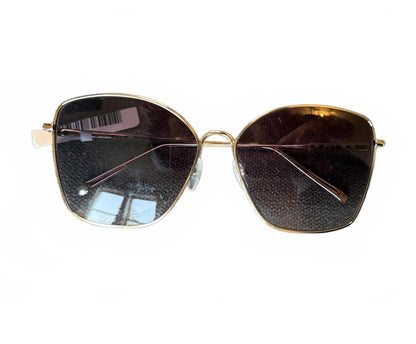 Longchamp Womens Sunglasses with Gold Frame and Dark Lenses (New)