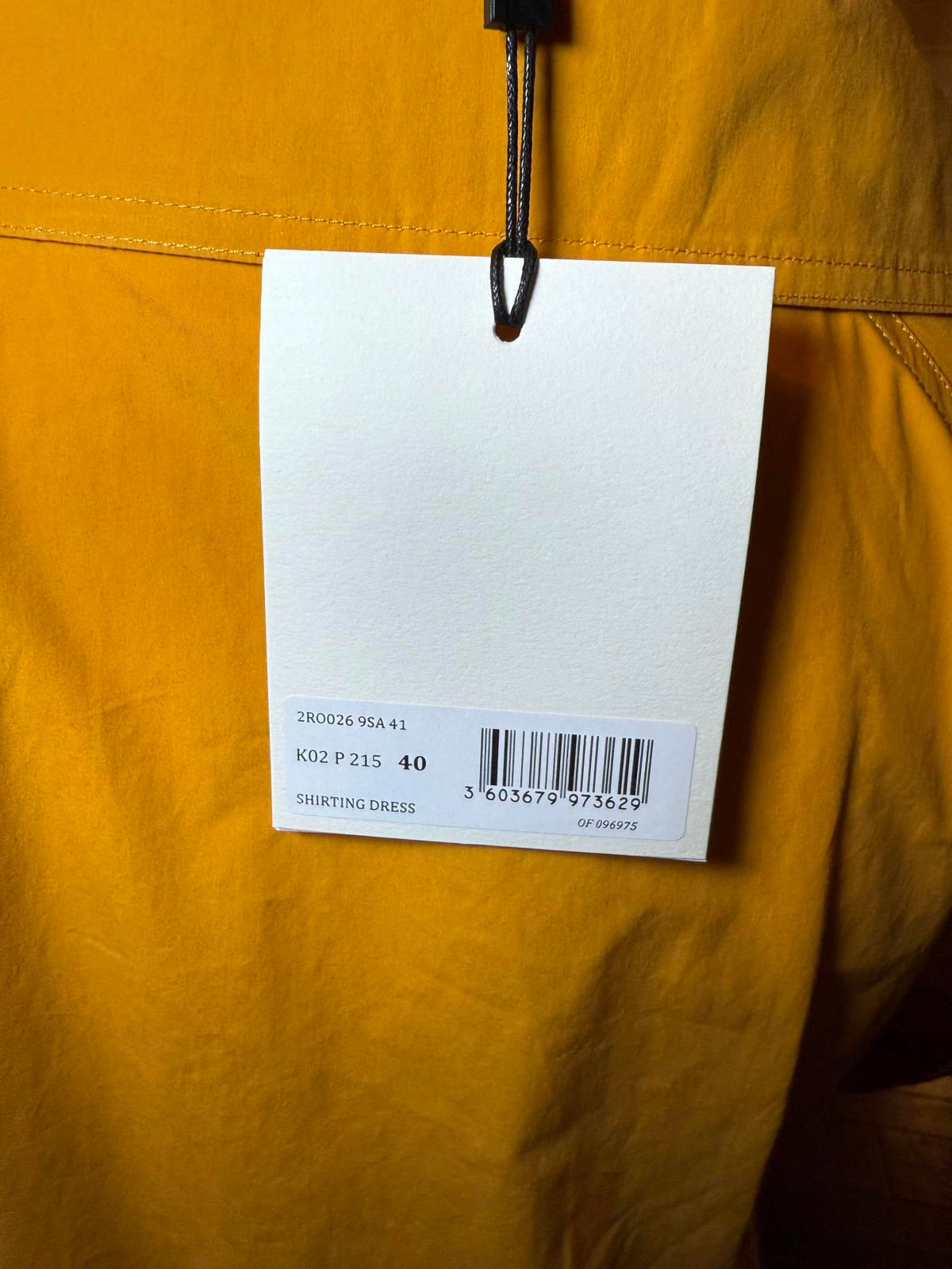 New Kenzo Women's Yellow Short Sleeve Dress with Drawstring Waist, Size 40