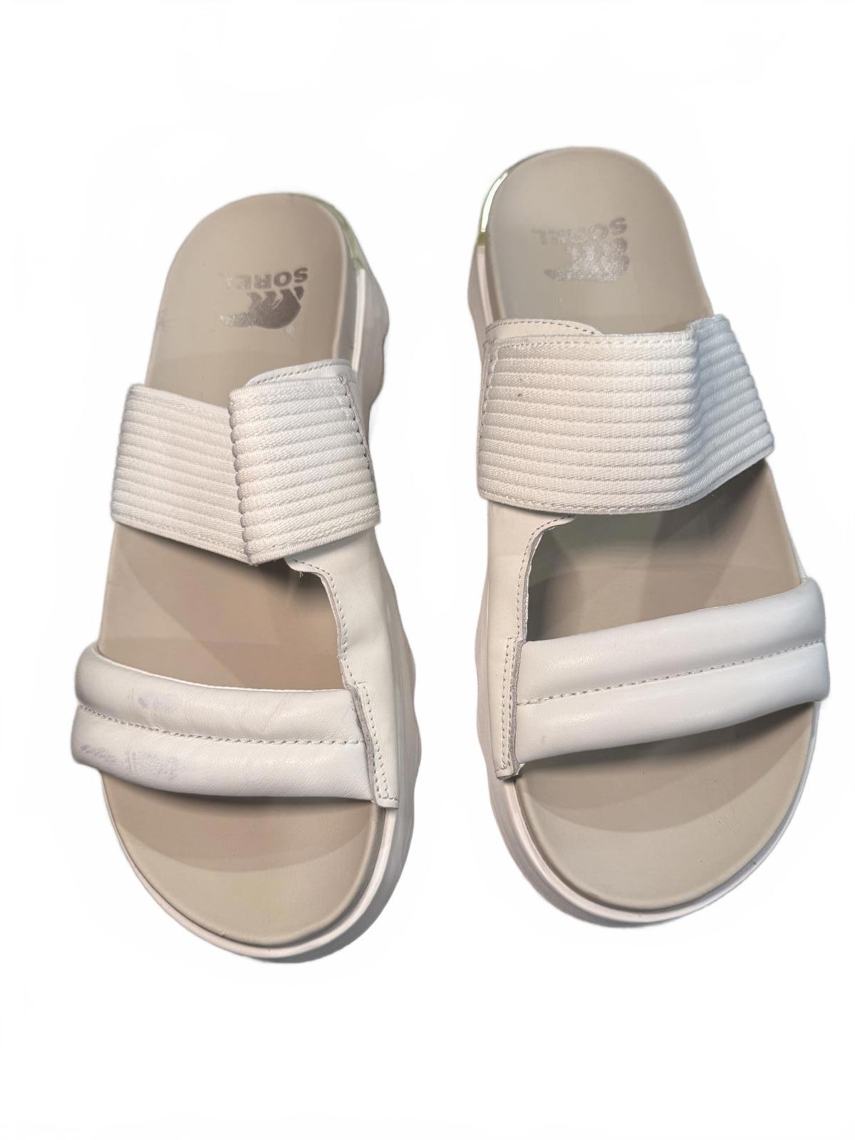 Sorel Women's White Slide Sandals, size 11