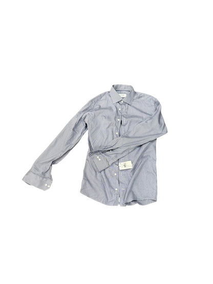 New Eton Men's Slim Fit Navy Blue Dress Shirt 15.5" Collar 39 EU Size