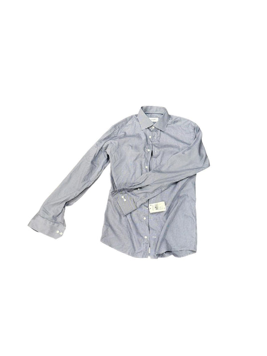 New Eton Men's Slim Fit Navy Blue Dress Shirt 15.5" Collar 39 EU Size