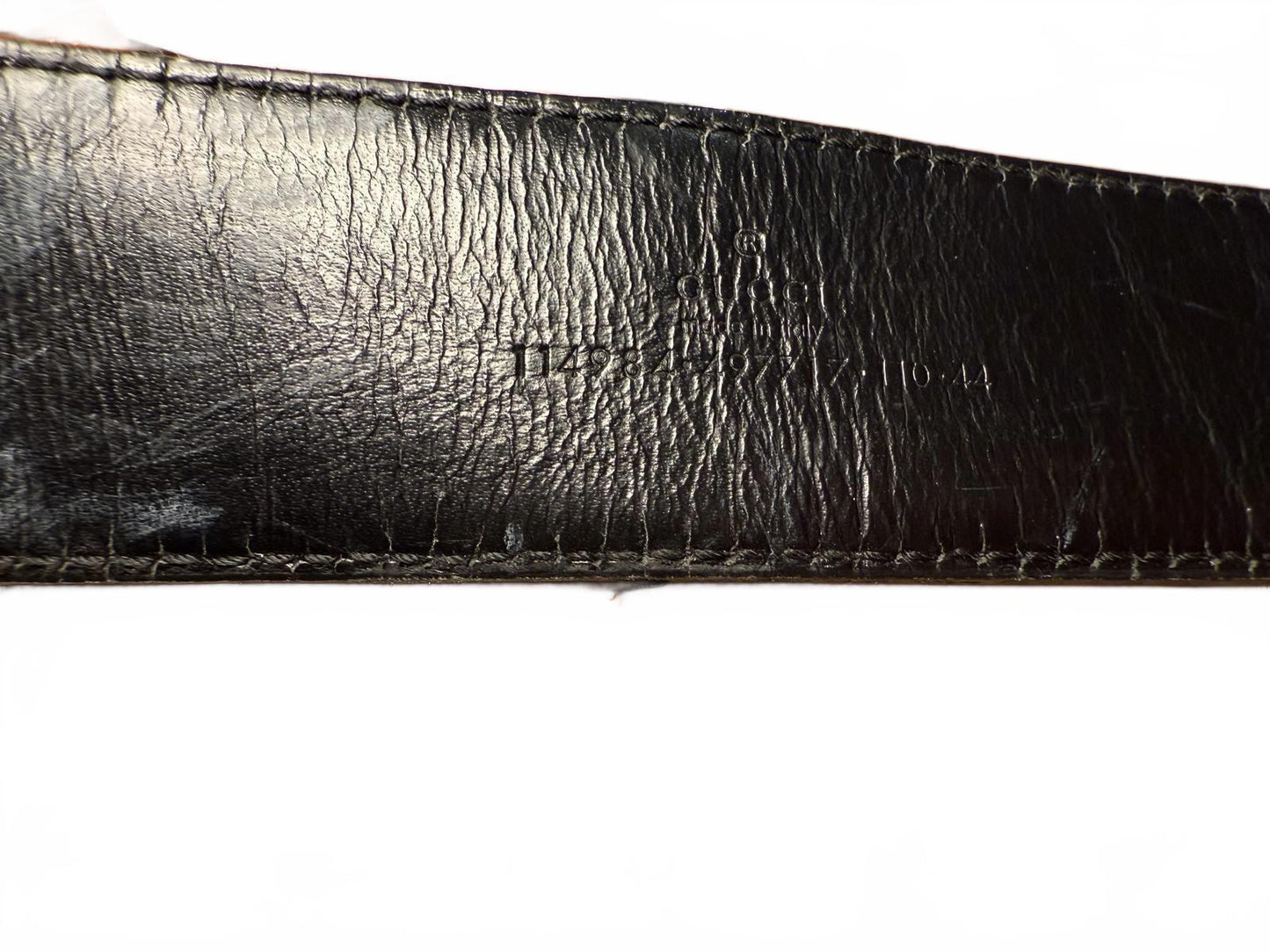 Gucci Vintage Leather Belt with Anchor Buckle