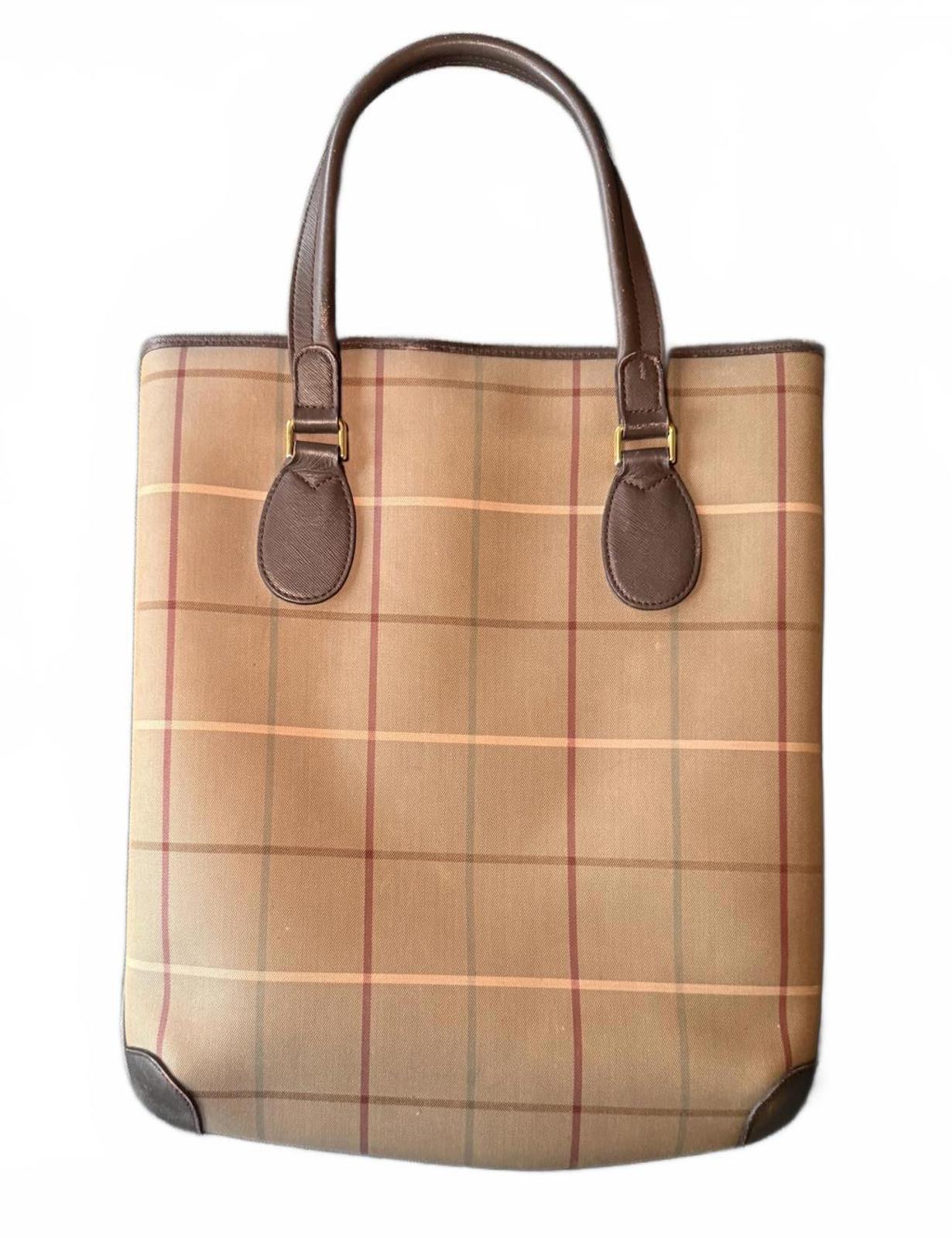 Vintage Burberrys Classic Check Tote Bag