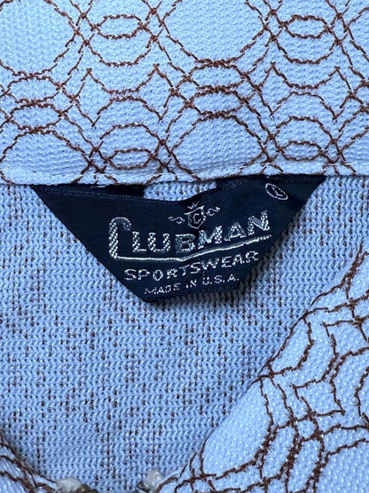 Vintage Clubman Sportswear Textured Zip Polo, Large