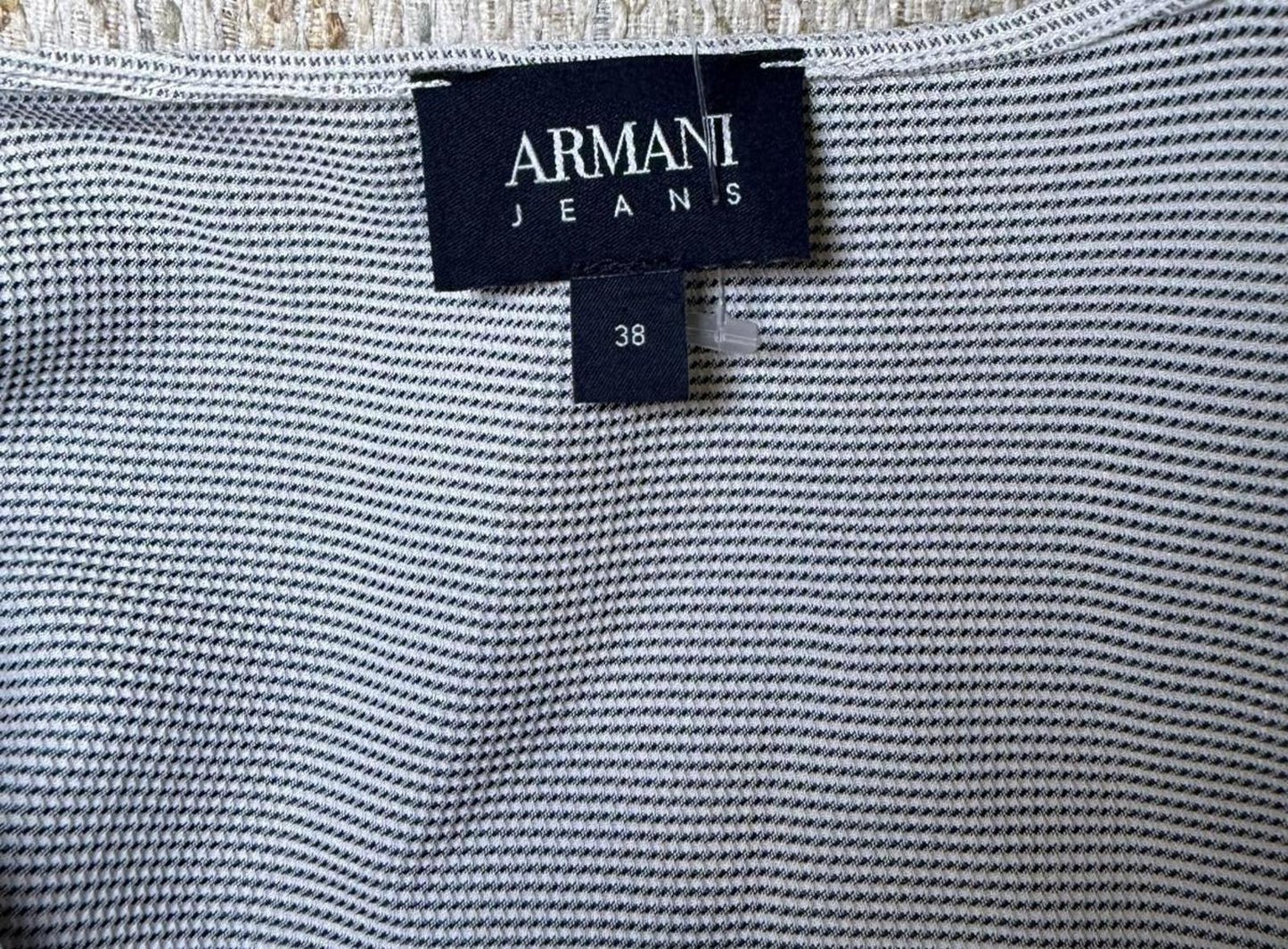 Armani Jeans Textured Short-Sleeve Top, size 38 (oversized)
