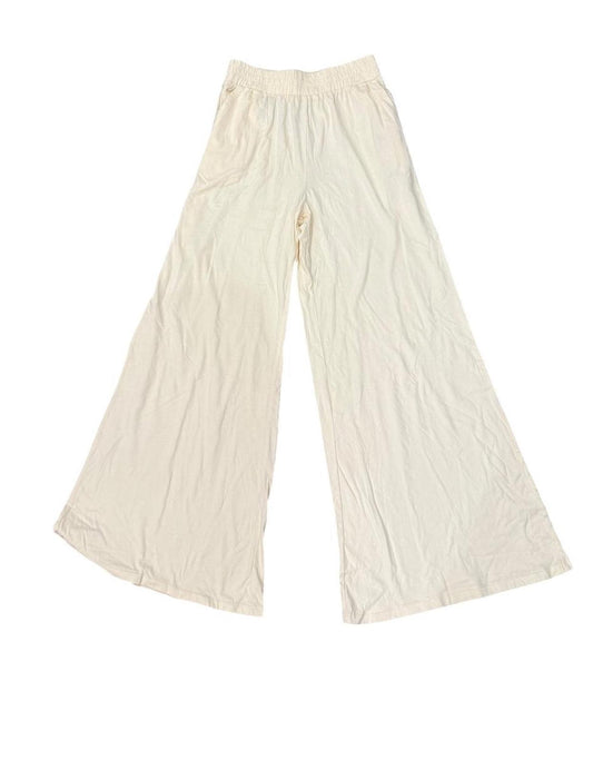 New Calme Wide Leg Relaxed Pants Size S White