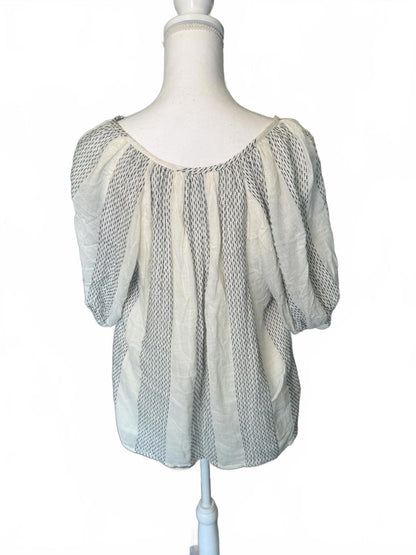 New Liverpool Striped Women's Blouse with Button Front, Medium