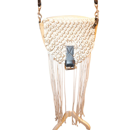 JW Anderson Biker Woven Fringe Crossbody Bag