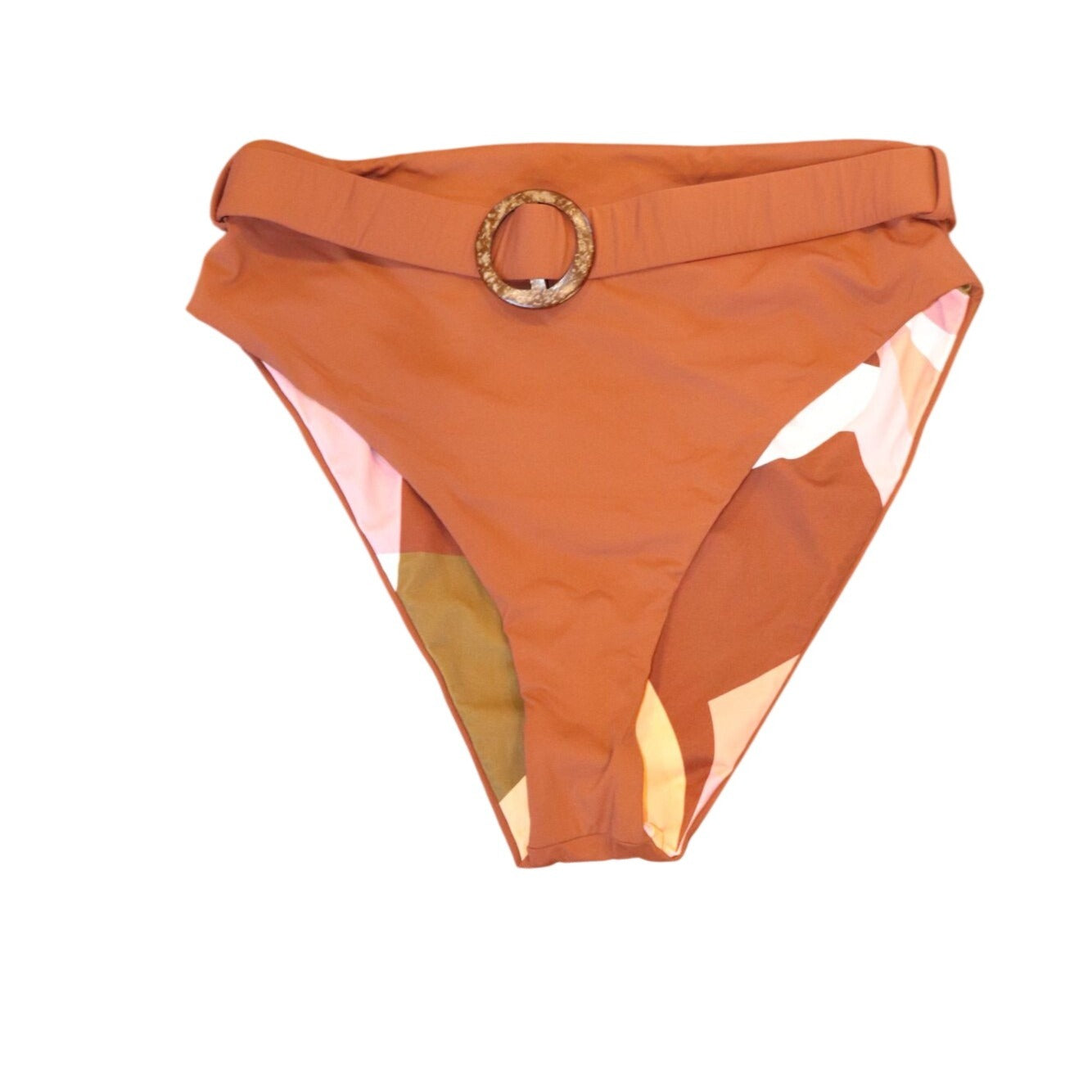 Maaji Womens High-Waisted Sustainable Swim Bottoms With Belt Detail - XL