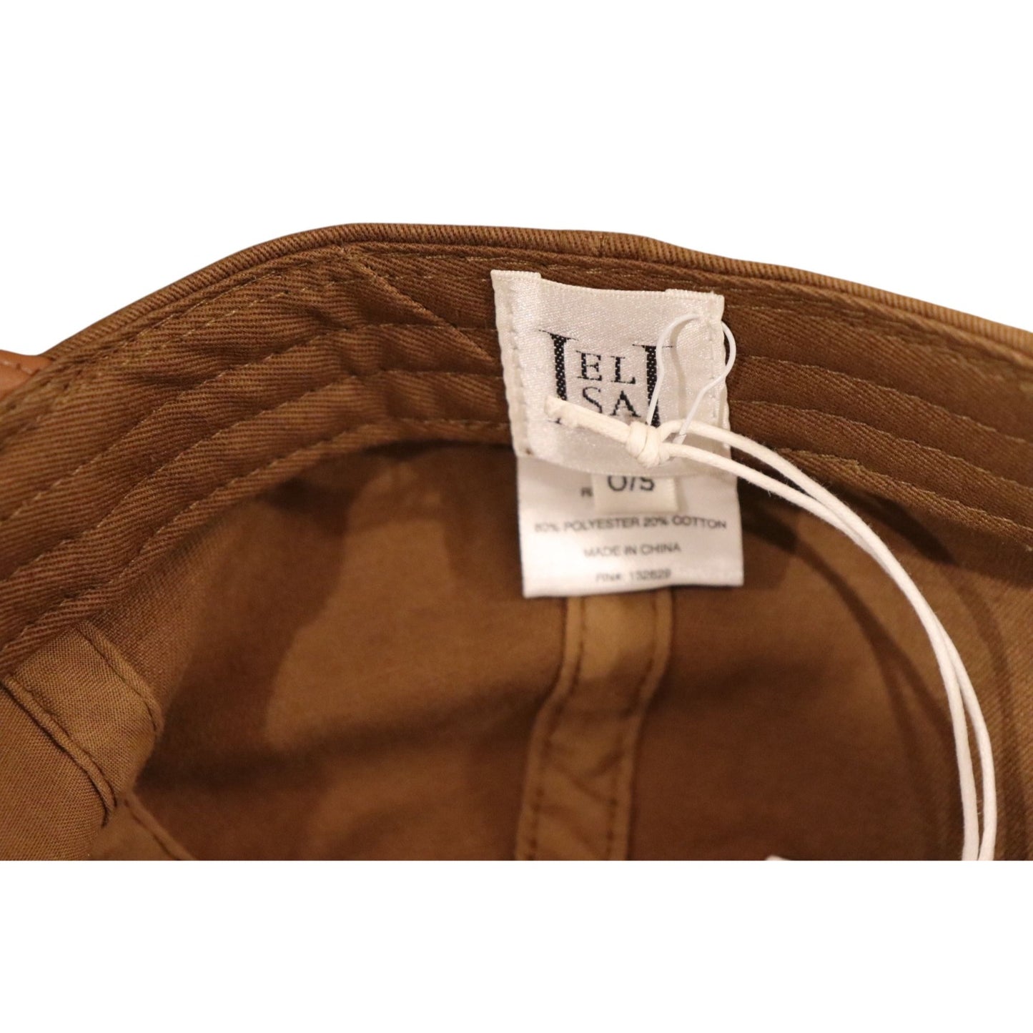 Helsa Brown Canvas & Leather Cap With Adjustable Back Strap, NWT
